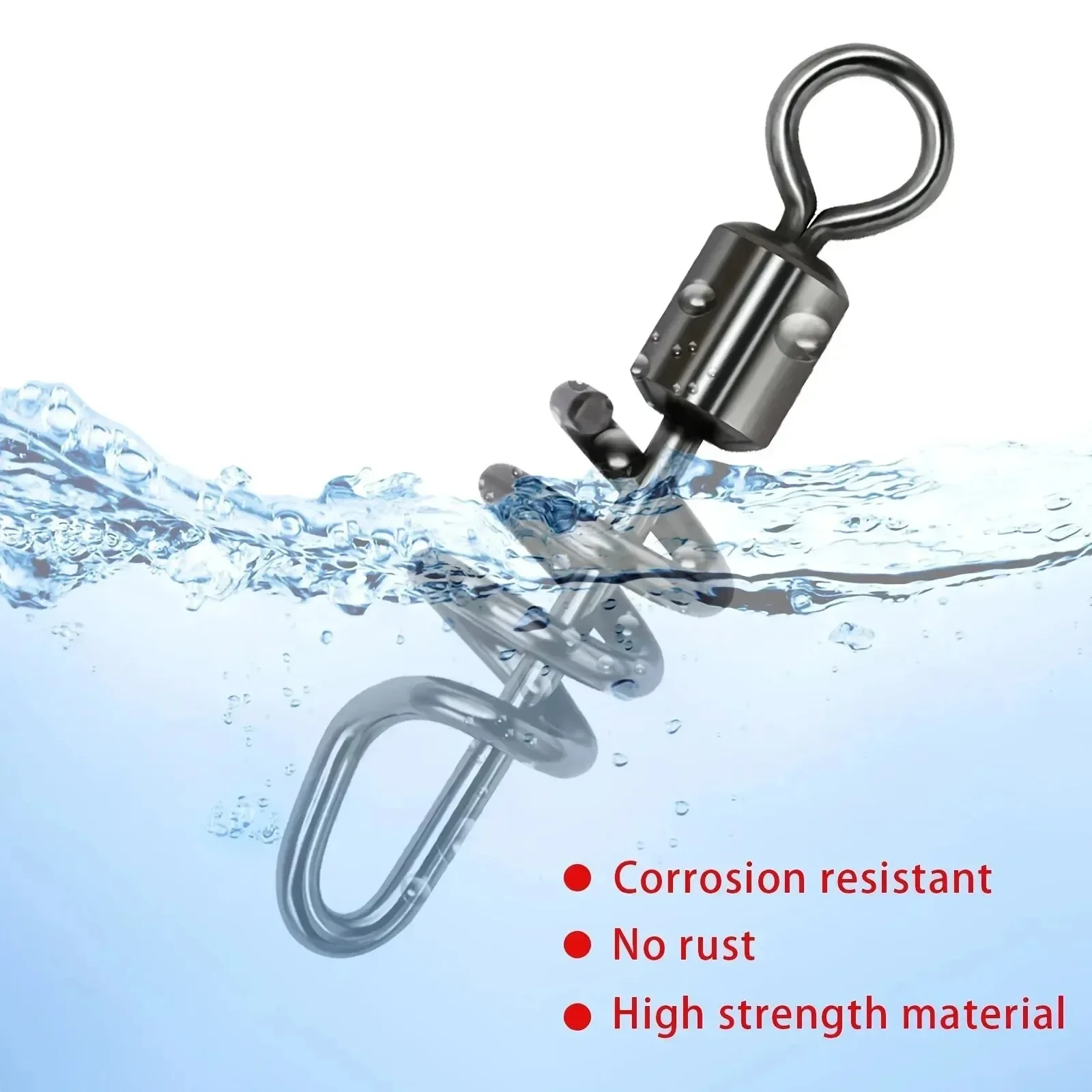 

Goture 50 шт./лот, поворотные защелки для рыбалки, разъем из нержавеющей стали, пробковый винт, защита от запутывания, быстрое подключение, Лидер продаж, снаряжение для приманки