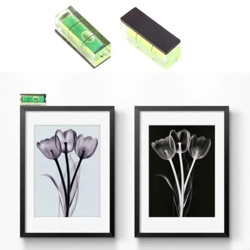 Y51B Mini Spirit Bubble Level dengan Stripe for Picture Hanging Measuring Tool