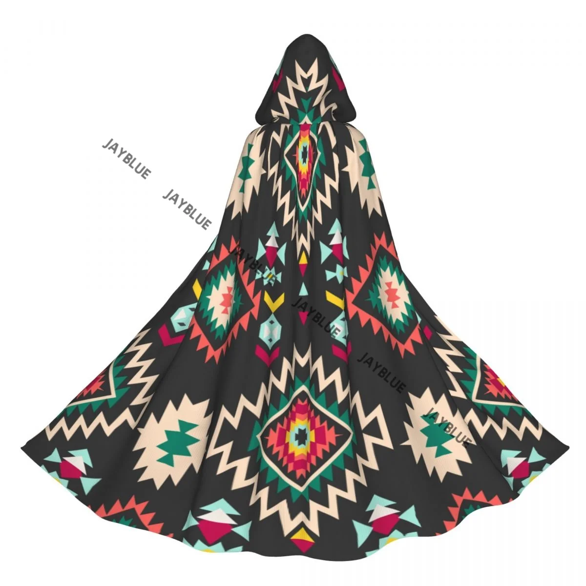 

Adult Cloak Cape Hooded Ethnic Pattern Medieval Costume Witch Wicca Vampire Elf Purim Carnival Party