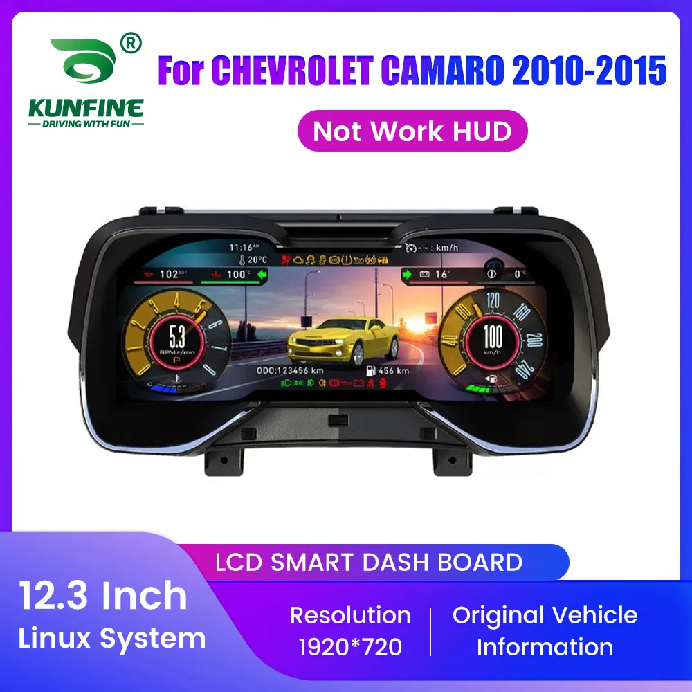 

12,3-дюймовый ЖК-цифровой кластер приборной панели для CHEVROLET CAMARO 2010-2015, спидометр, виртуальная приборная панель, обновление измерителя кабины