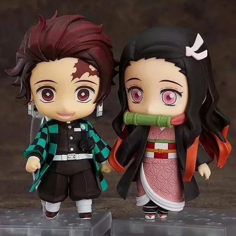 

Cute Anime Demon Slayer Series Kamado Tanjirou #1193 Nezuko #1194 Zenitsu Figures Movable Doll Set Collection Surprise Gift