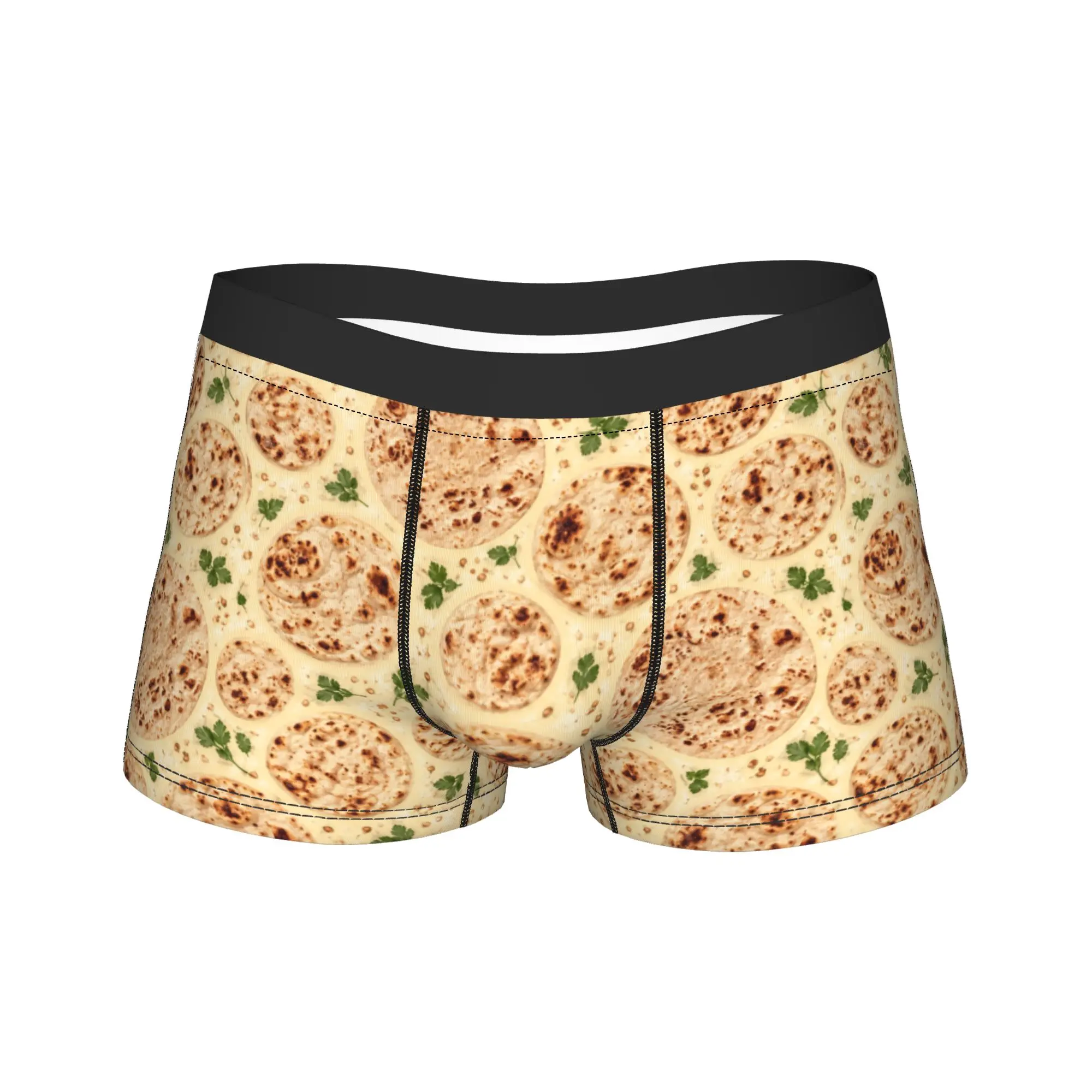 Spicy Pizza Pattern Underwear  Man Underpants Custom DIY Soft Trend Boxer Shorts High Quality Boxer Brief Big Size 2XL
