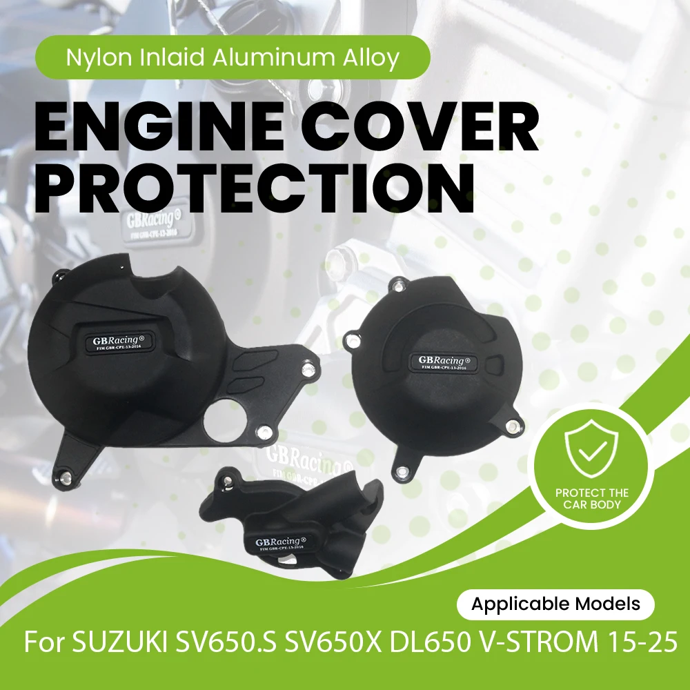 

Motorcycles Accessories GBRacing Engine Cover Protection Case For SUZUKI SV650 2015-2025 SV650X 2018-2025 DL650 V-STROM 17-25