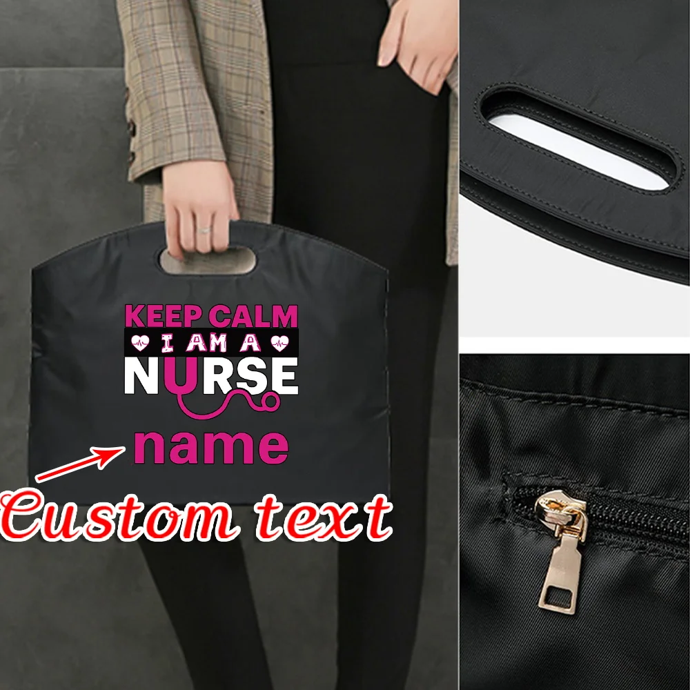 

Персонализированный индивидуальный футляр для документов с именем, большой вместительный портативный портфель, деловая сумка, сумки для хранения документов для конференций