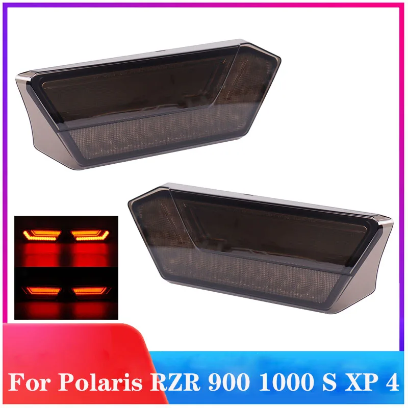 

Tail Lights LED Red Lens Rear Brake Driving Lights Lamps Replacement For 2014-2019 Polaris RZR 1000 900 XP 4 Turbo Taillights
