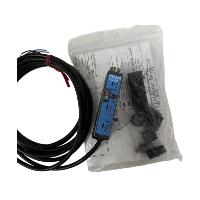 KEYENCE FS2-60 FS2-62 FS2-65 FS2-60P FS2-65P Fiber Optic Sensor Amplifier Cable Type NPN Used for Occlusion Detection in Stock