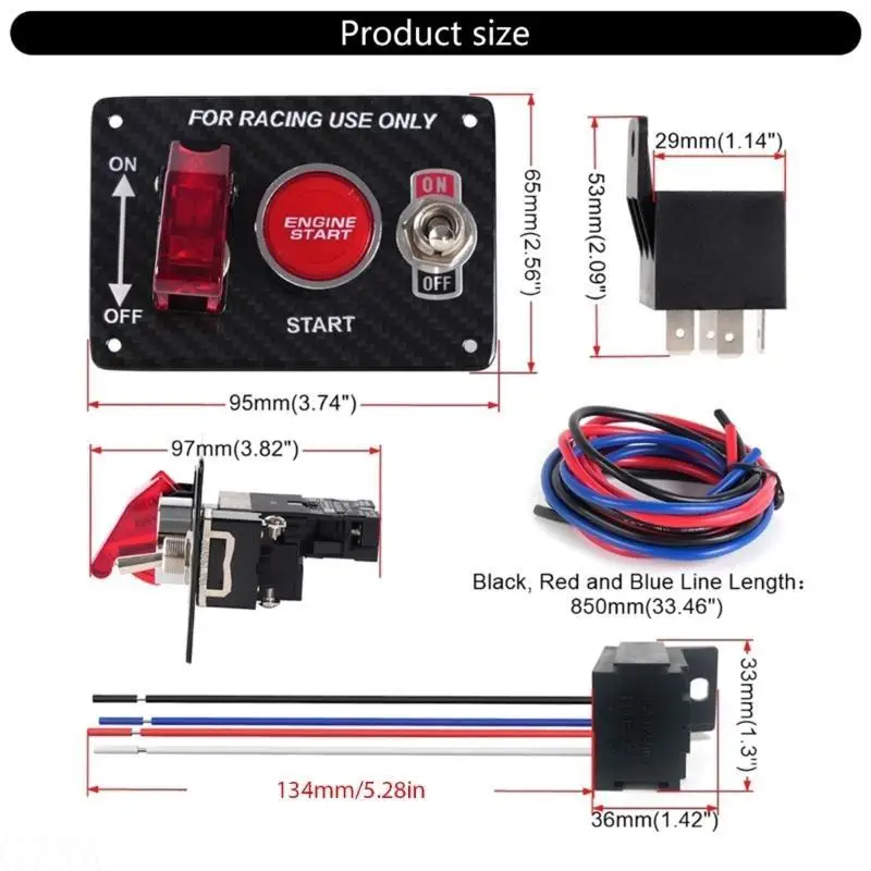 G7NA Zündsteuerpult, Push-Start-LED-Kippschalter mit LED-Anzeige für wettbewerbsfähige Enthusiasten, LKW, Boote, Wohnmobile – Detail 8