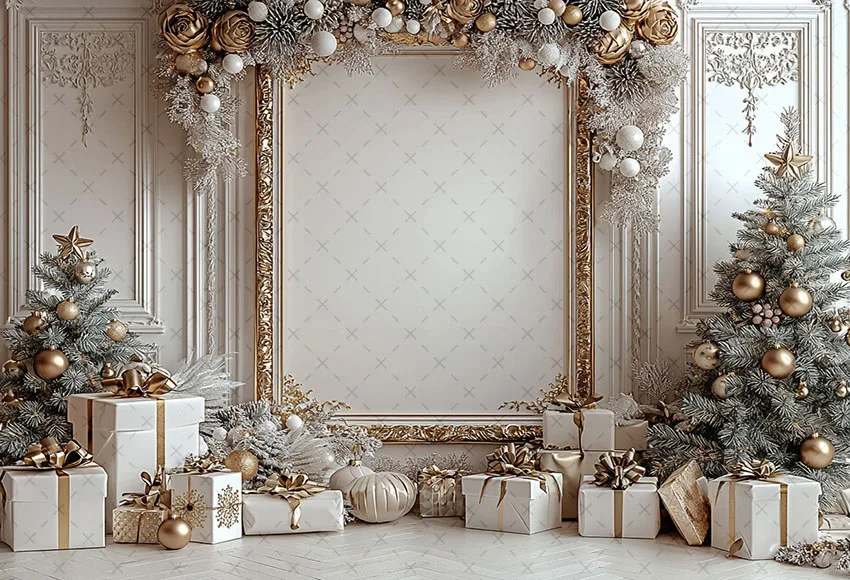 Mehofond-خلفية التصوير الفوتوغرافي للأطفال ، الجدار الأوروبي الأبيض ، شجرة عيد الميلاد ، صورة عائلية ، خلفية ، استوديو الصور ، الشتاء