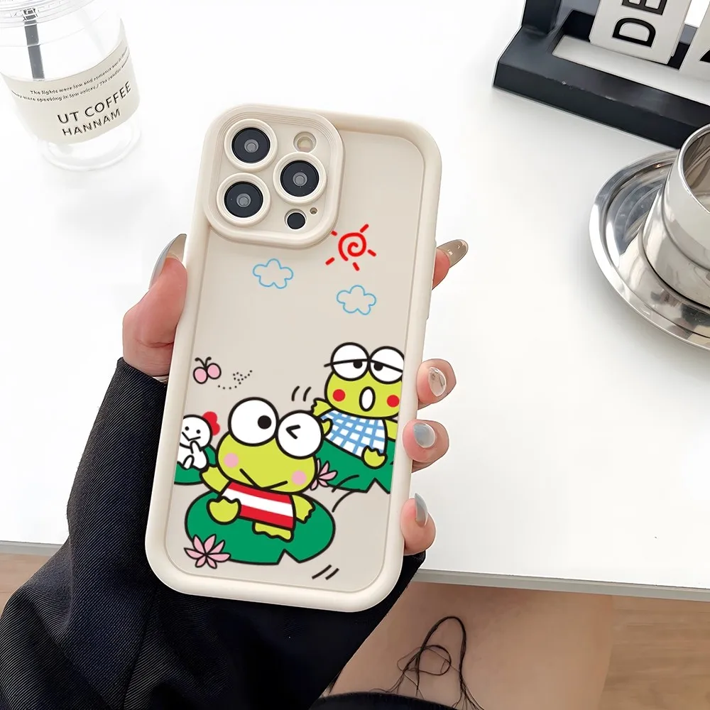 K-KeroppiS Cute Phone Case Soft Silicone For Redmi Note 10 11 12 8 9 Xiaomi Poco X3 X4 F3 X5 Pro Plus Protection Coque