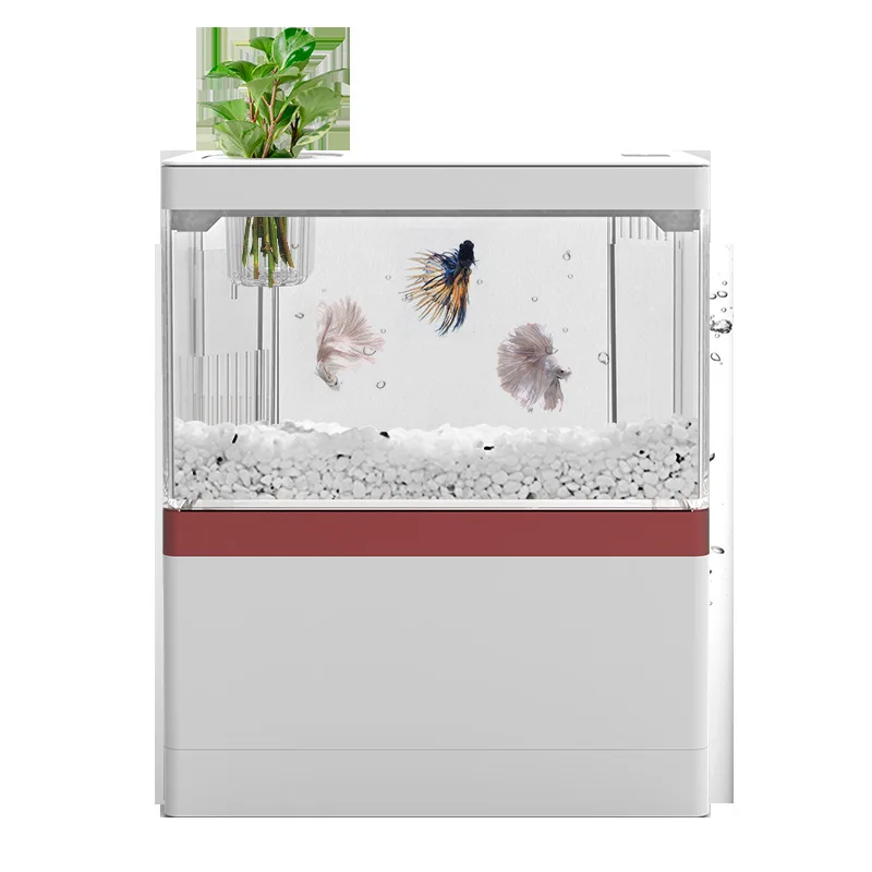

Mini fish tank creative desktop small fish tank household water-free micro-landscape water plant landscaping ecological