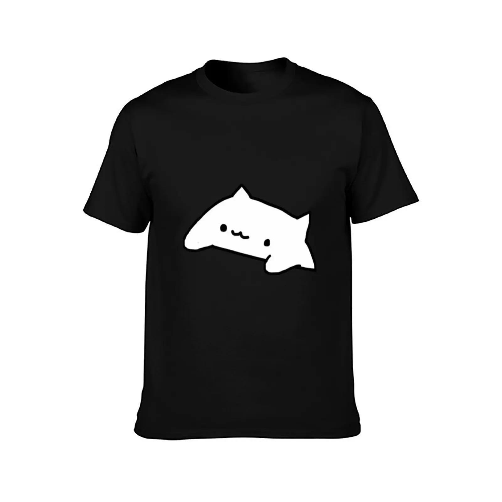 Bongo Cat T-Shirt, Summer Casual Cotton Tee, Oversized Streetwear Tops, Vintage Graphic Print, Loose Fit Short Sleeve
