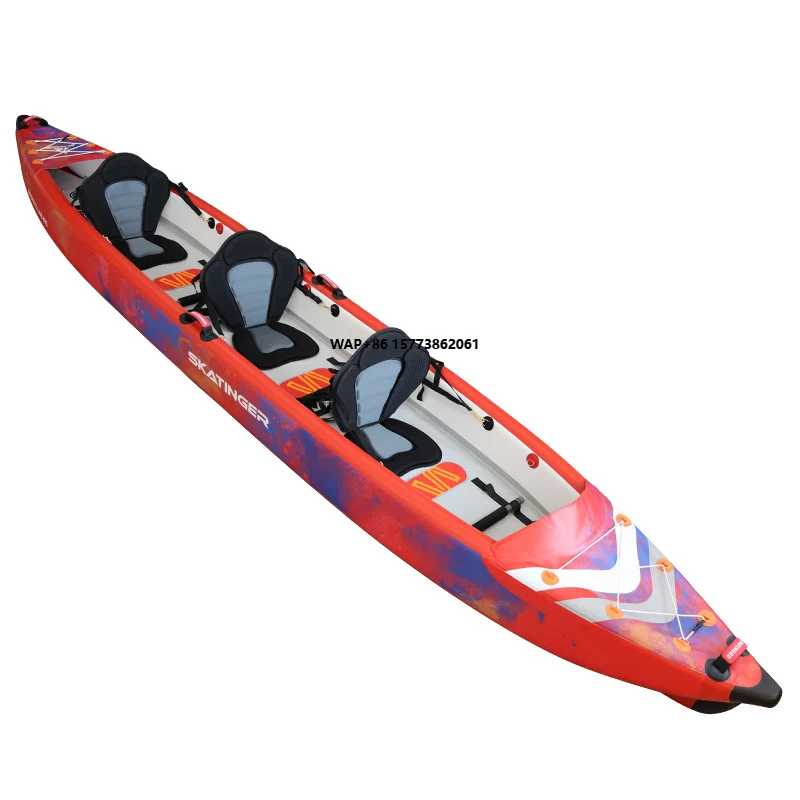 Full Drop Stitch 3-Person Inflatable Kayak High Pressure 4m Kajak Canoekayak for Fishing Repair Kayak