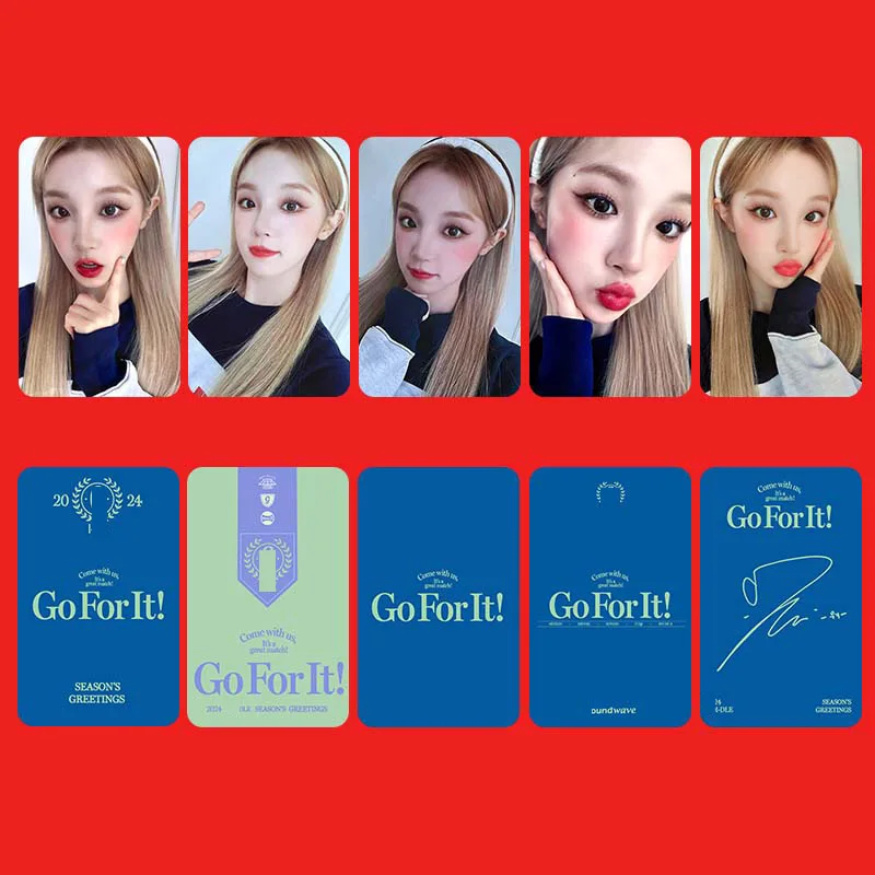 5Pcs/set KPOP GIDLE Album 2024 Calendar SEASONS GREETINGS LOMO CARD MINNIE YUQI SHUHUA MIYEON GIFT POSTCARD (G) I-DLE PHOTO CARD