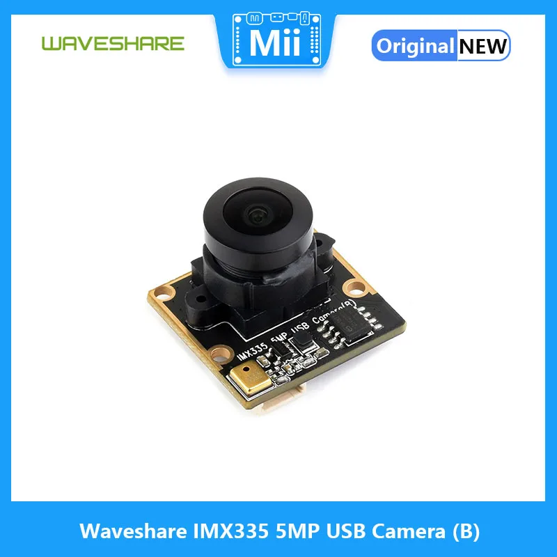 

Waveshare IMX335 5MP USB Camera (B), 2K Video Recording, Better Sensitivity In Low-Light Condition, Wide Dynamic Range