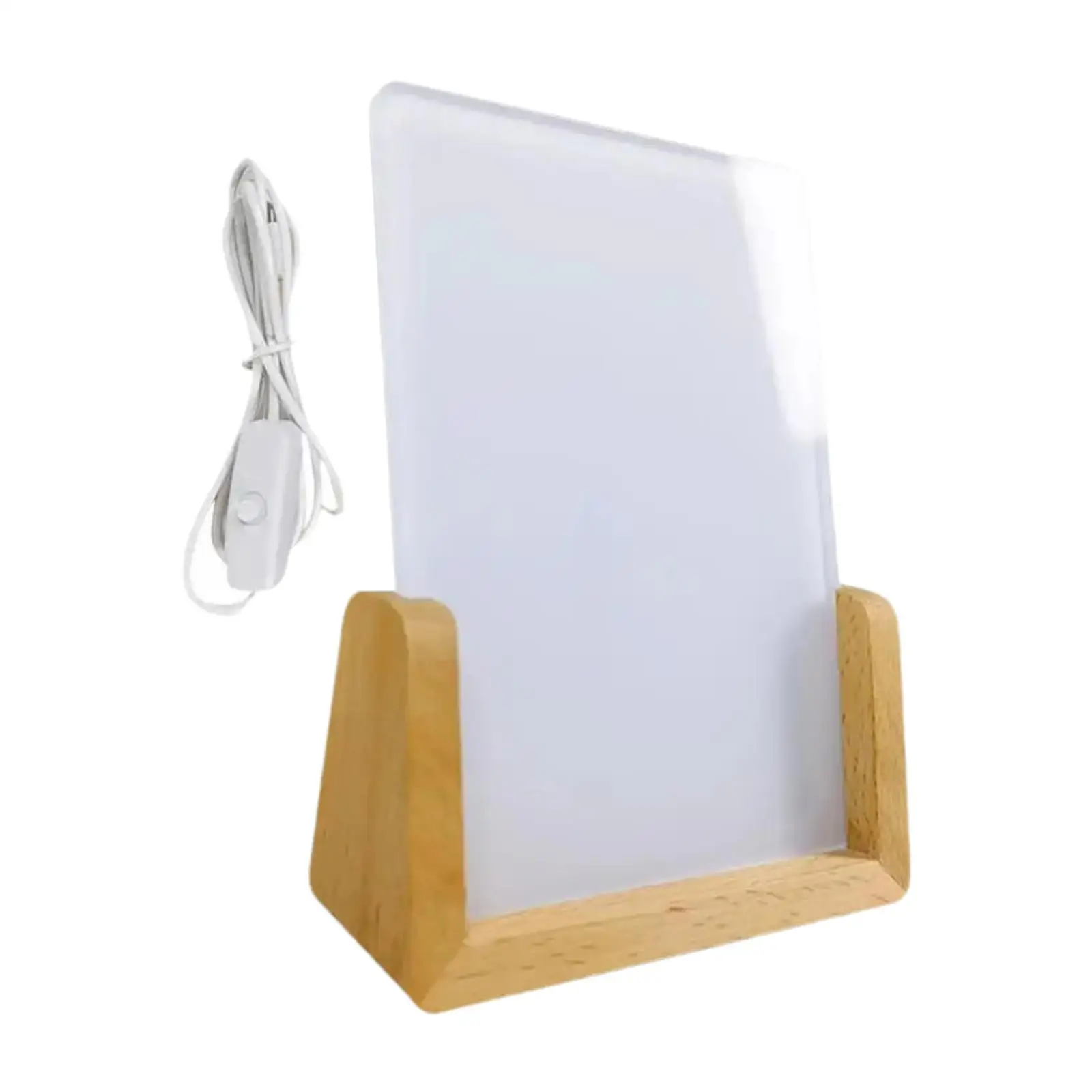 

Sublimation Night Lights Blank LED Wood Stand Light Jewelry Holder Desk Decor