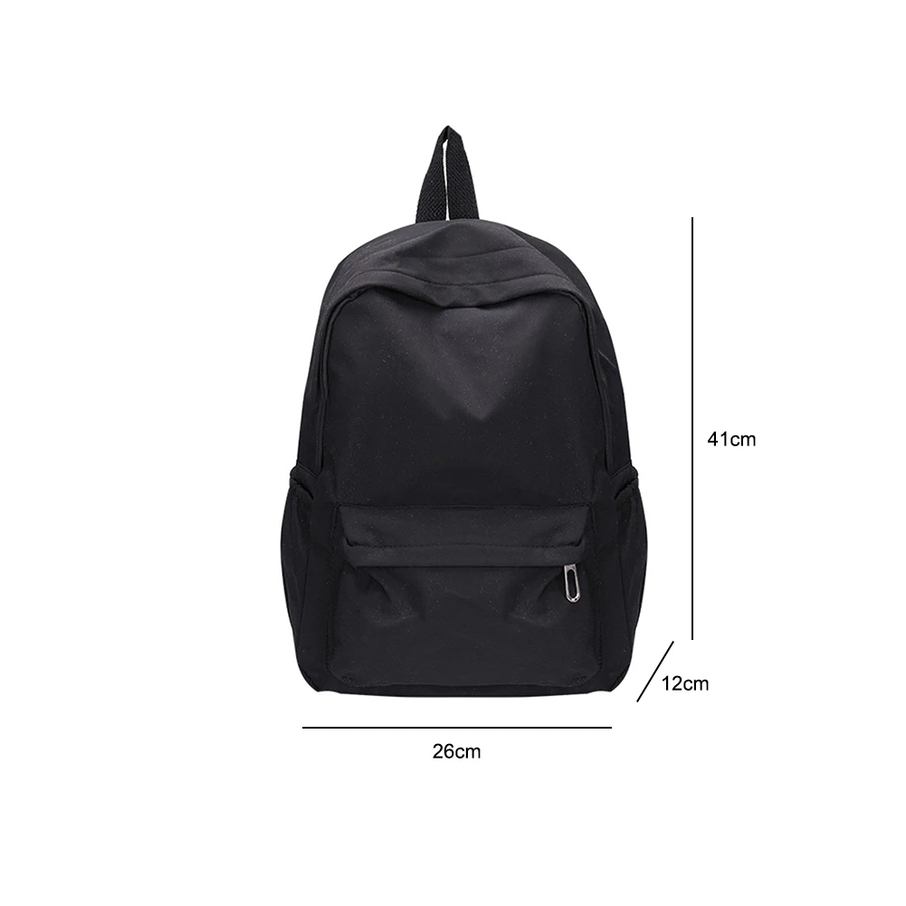 Bolsos de viaje de gran capacidad a la moda para mujer, mochila escolar con cremallera de Color sólido estilo Preppy, mochilas de nailon para estudiantes