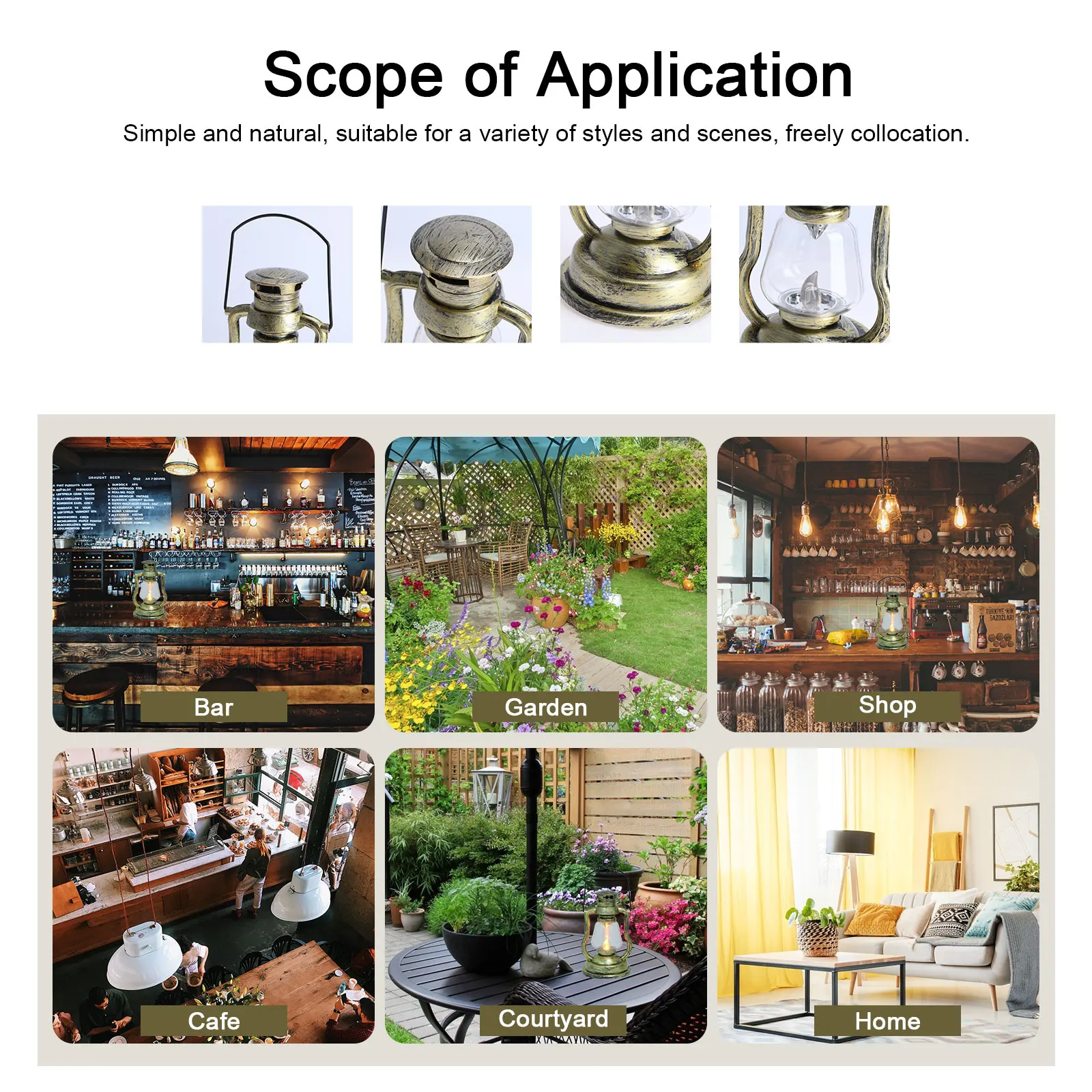 

1pc Retro Lamp Decorative Home Night Light No Vintage Handheld Lantern For Bar Garden Store Portable Lighting