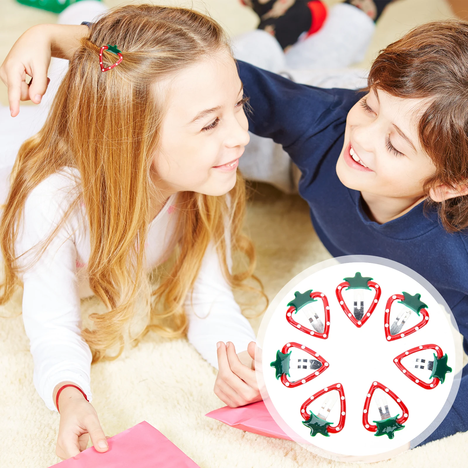 

15Pcs Strawberry Hair Clips Fashion Fruit Hair Accessories Reliable Hold for Bangs Tail Styles Cute Daily Match