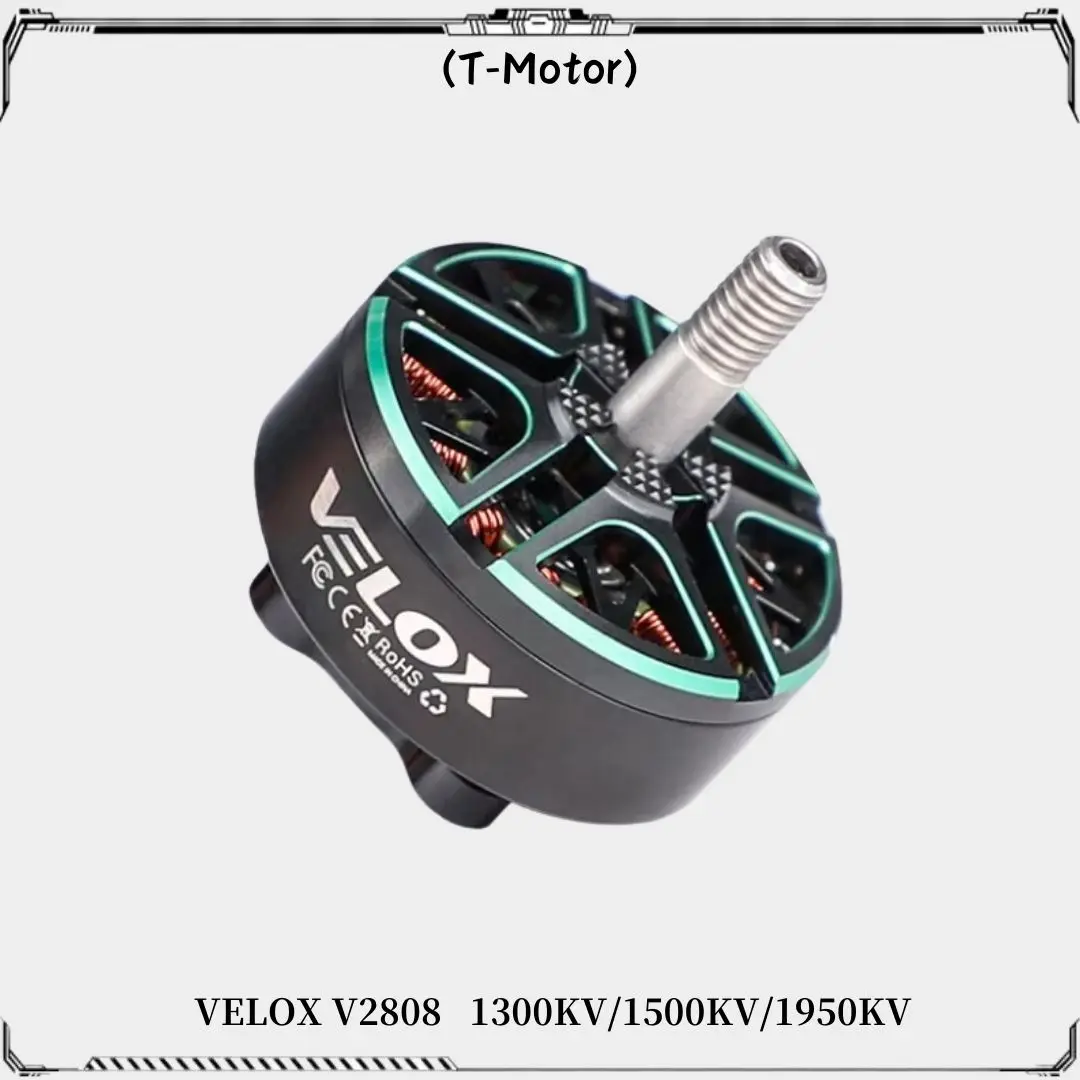 T-Motor VELOX V2808 1300KV 1500KV 1950KV Motor W/4mm Shaft for RC FPV 4-5inch Cinewhoop 7-8inch Long Range Cinelifter Drone