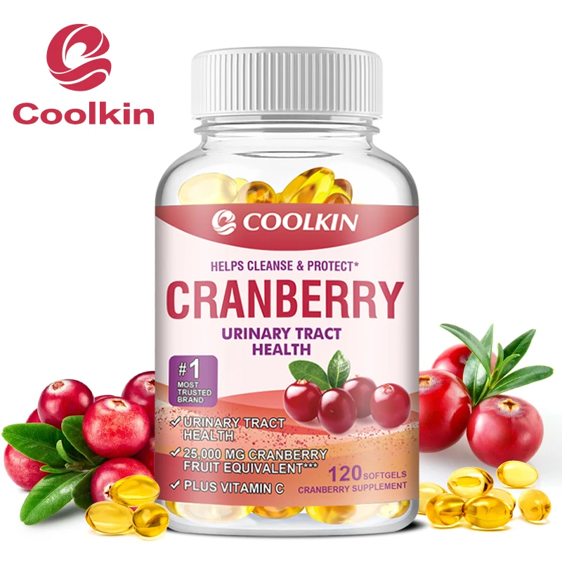 

Cranberry Capsules - with Vitamin C - Supports Urinary & Immune Health, Bladder Control, and Promotes Healthy Kidney Function