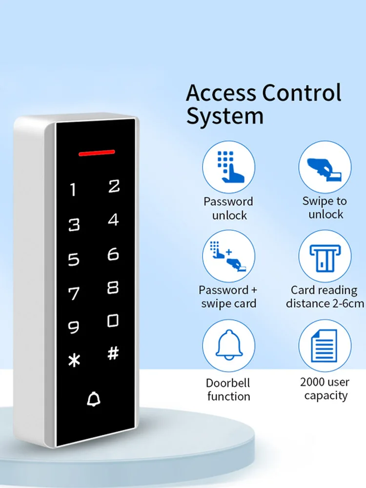 K1202 Password Access Control Machine Sensor Swipe Card Access Control Controller Control Board Swipe Card