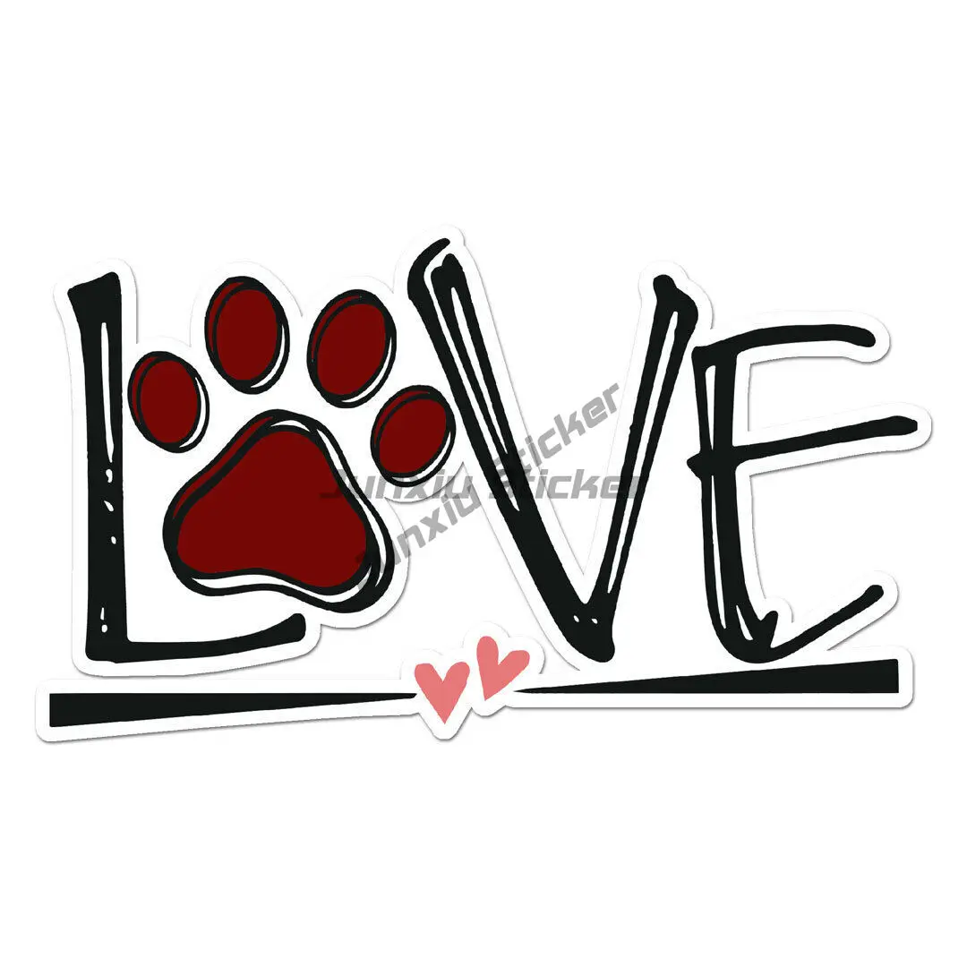 Love Paw Dog Cat Vinyl Decal Sticker