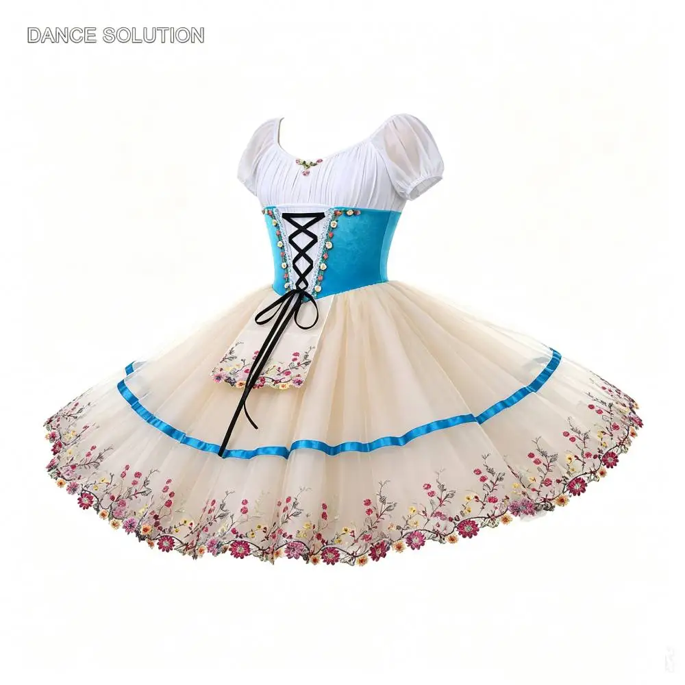 

Blue Ballet Tutu Leotard for Women Girls Stage Performance Dancewear 25045A