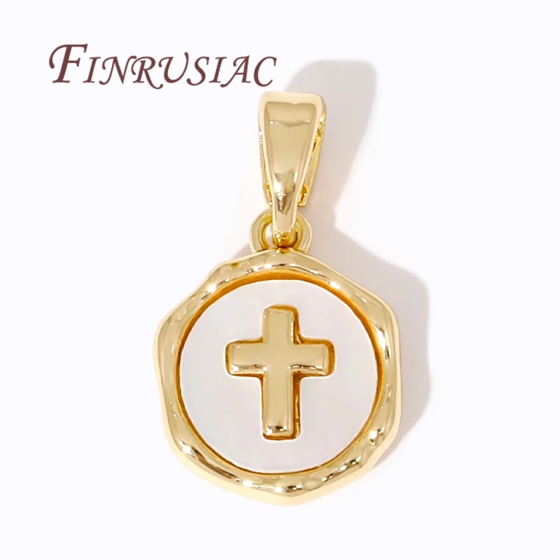 18K Real Gold Plated Jesus Cross Pendants For Necklace,Metal Charms For Jewelry Making Supplies DIY Accessories