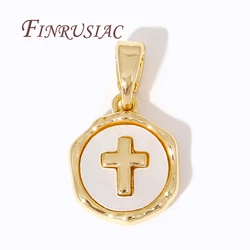 18K Real Gold Plated Jesus Cross Pendants For Necklace,Metal Charms For Jewelry Making Supplies DIY Accessories