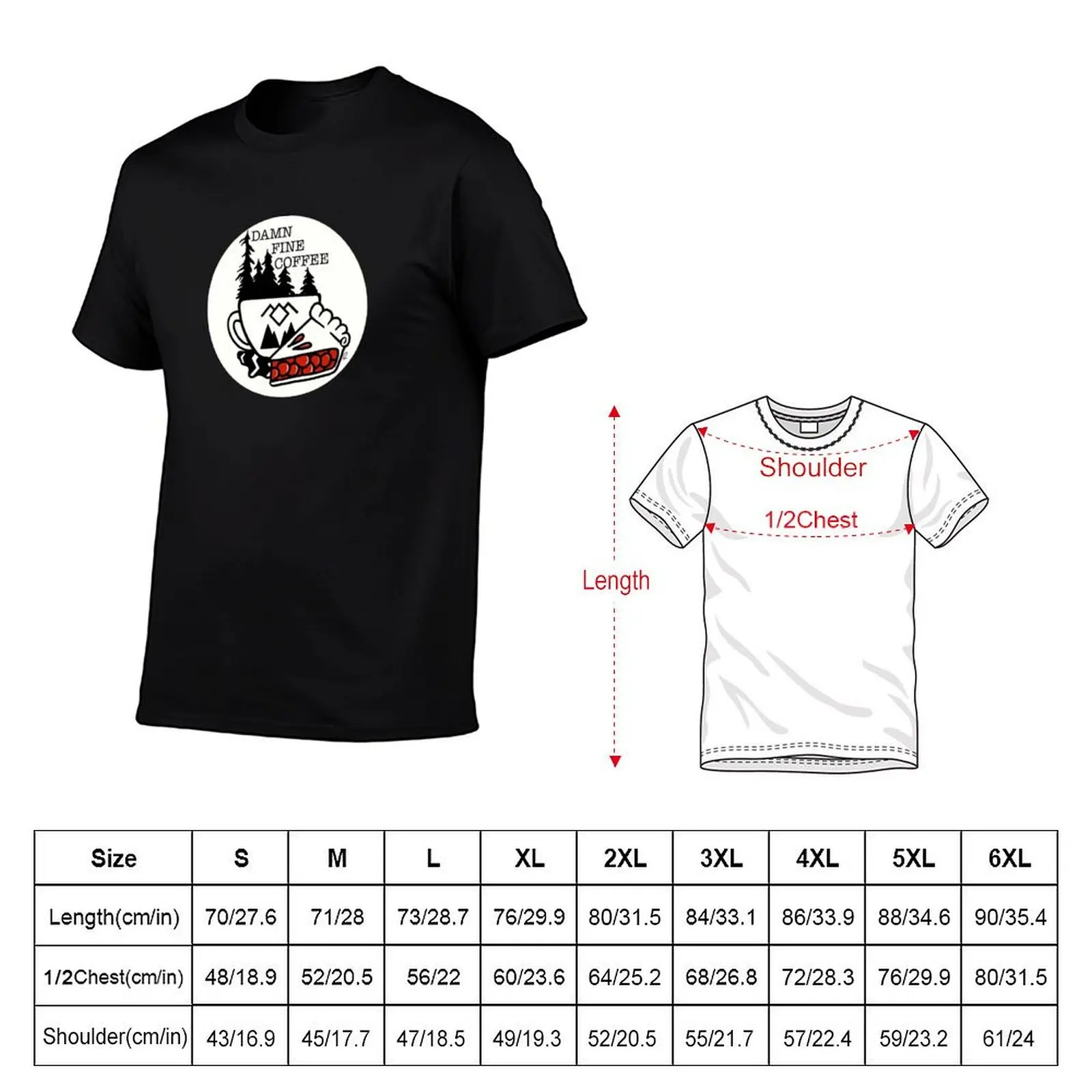 Damn fine Coffee black T-Shirt valentines clothes man t shirt topping plain t shirts men