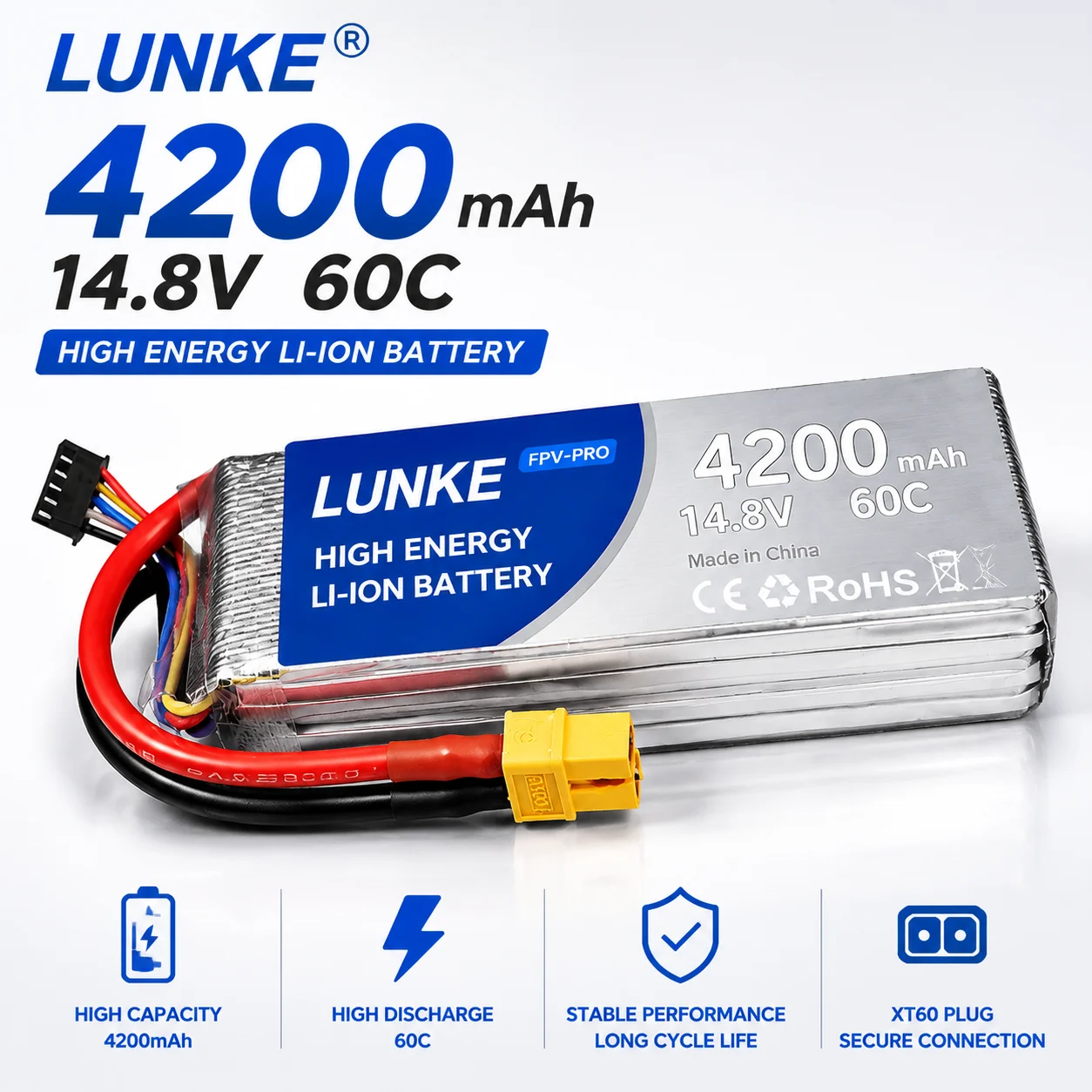 Drone Avion Rc - Bateria Lipo 2S 7.4V 5000mAh 50C