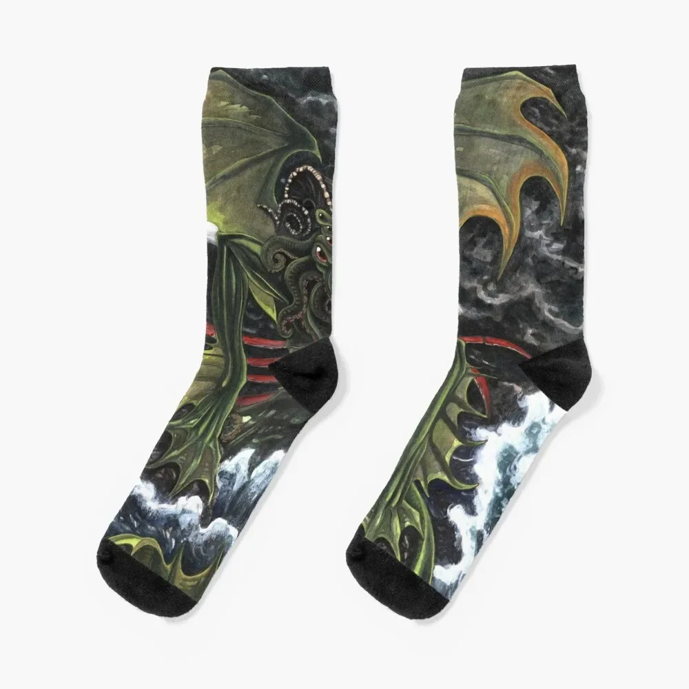 

Cthulu Socks funny sock Toe sports men cotton high quality Women's Socks Men's