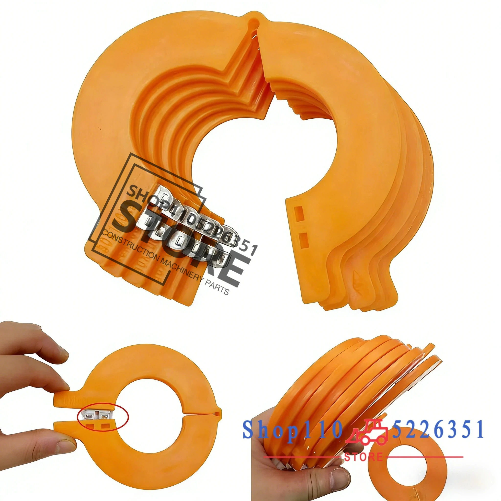 

Excavator Free Removal Shaft Gasket Excavator Bucket Shaft Bucket Pin Resin Pad Thickened Wear Resistant Washer Bucket Round Mat