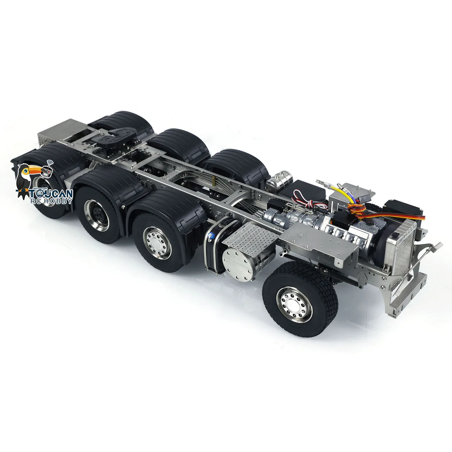 Toys ScaleClub 8x8 Metal Chassis 3 Speed Transmission for R620 1/14 RC Tractor Truck R730 Electric Cars Vehicle Model TH23559