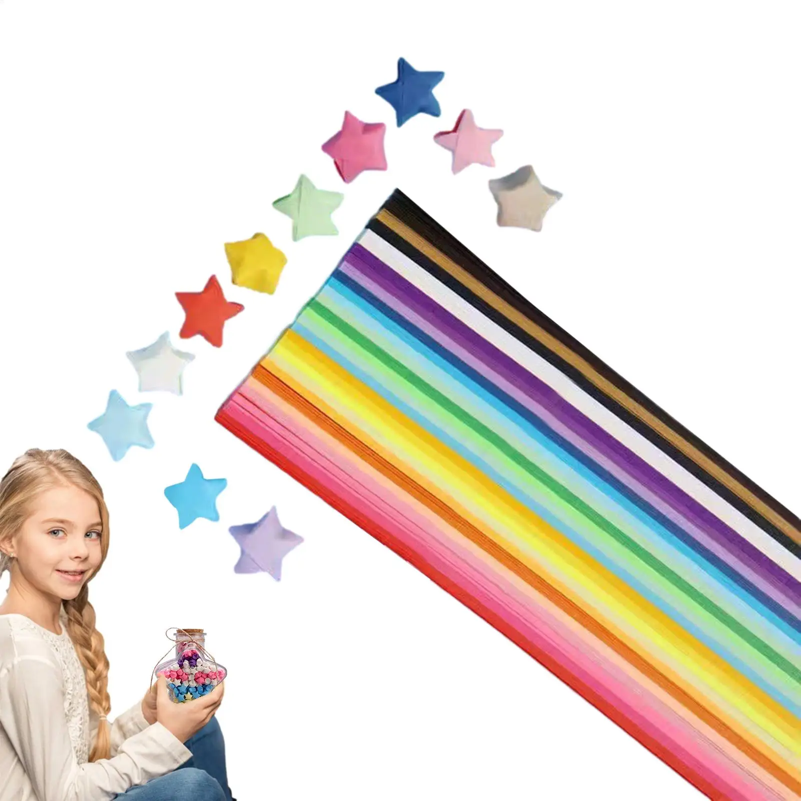 

Star Paper 1350 Sheets Paper Stars Strips Cute Cartoon Craft Paper For Handmade Paper Stars Strips Decoration School Teaching