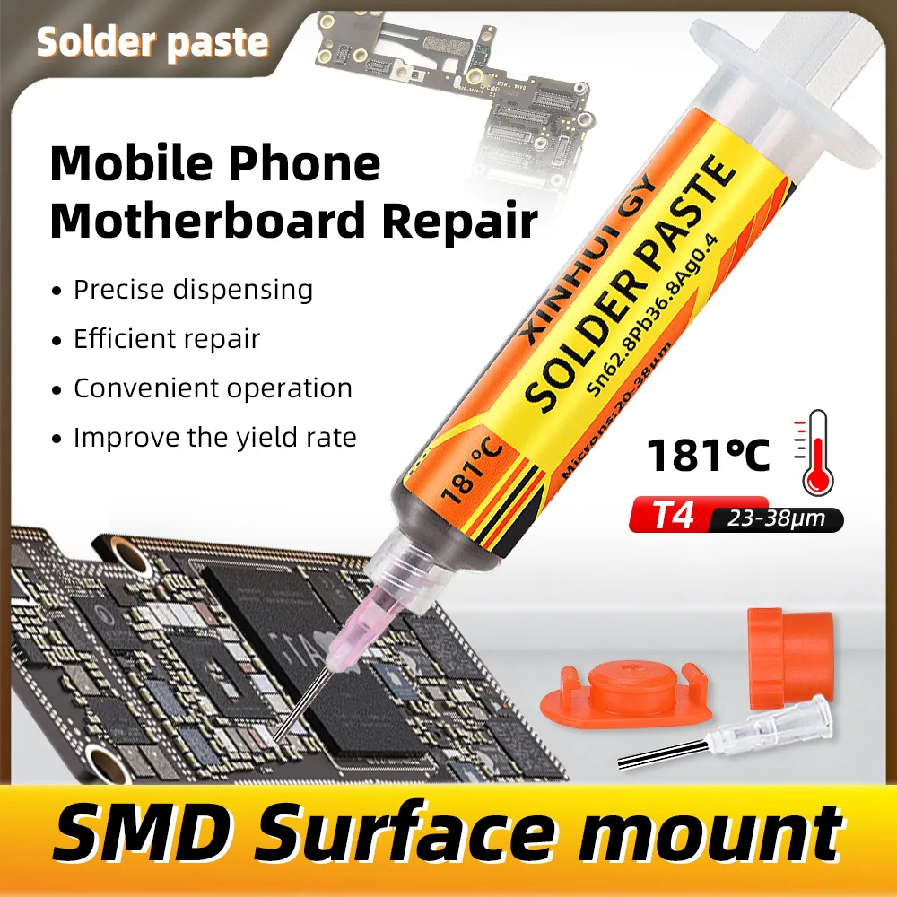 Suhu Sedang 181 ℃   Pasta Solder Mengandung Perak