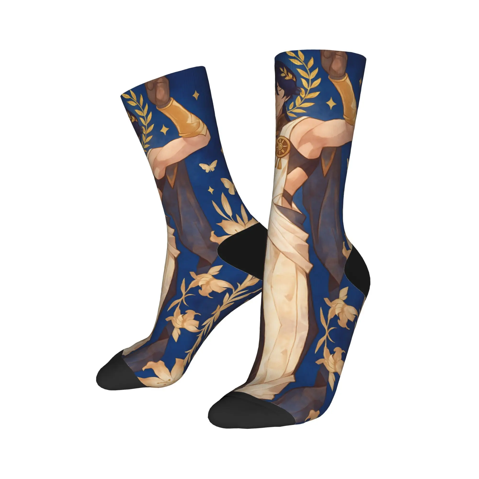 게임 스타 레일 양말 맞춤형 스타킹 미끄럼 방지 남여 공용 남성 양말 따뜻하고 부드러운 가을 고딕 야외 스포츠 양말