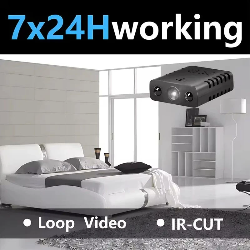 Mini Cámara XD Full HD 4K WiFi con Visión Nocturna, Monitoreo Remoto de Seguridad, Protección del Hogar, Grabadora de Video Impermeable