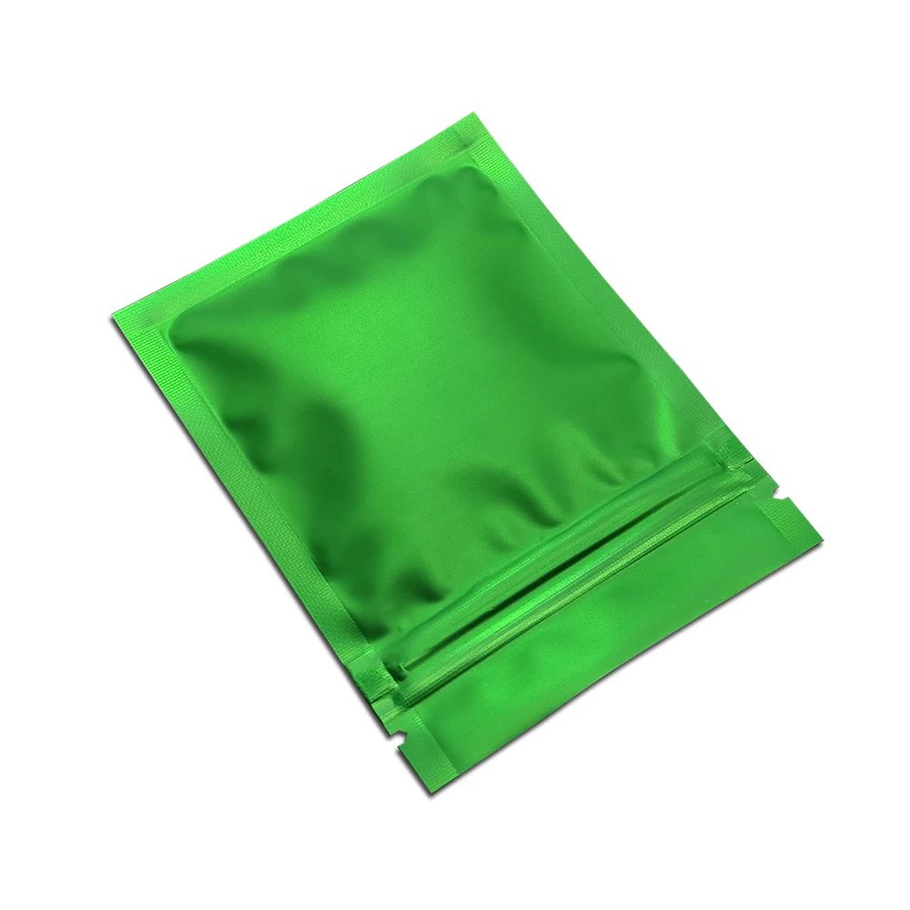 Matte Clear Green Plastic Zip Bag Self Seal Aluminum Foil Resealable Zipper Pouches Frosted Mylar Ziplock Food Gift Small Pouch