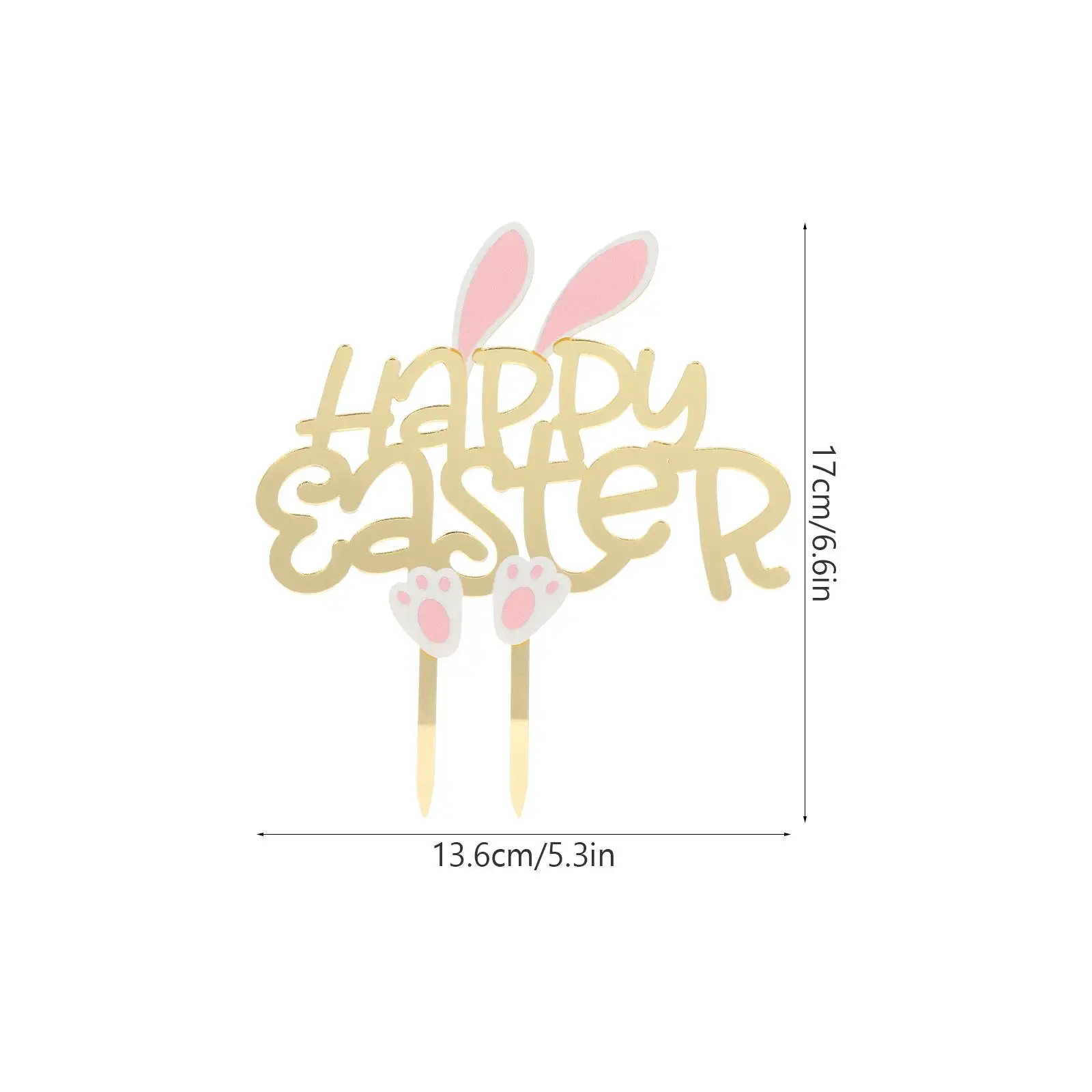 2 Pcs Fruit Rabbit Cake Topper Child Fruitcake Cupcake Acrylic Beautiful Inserts