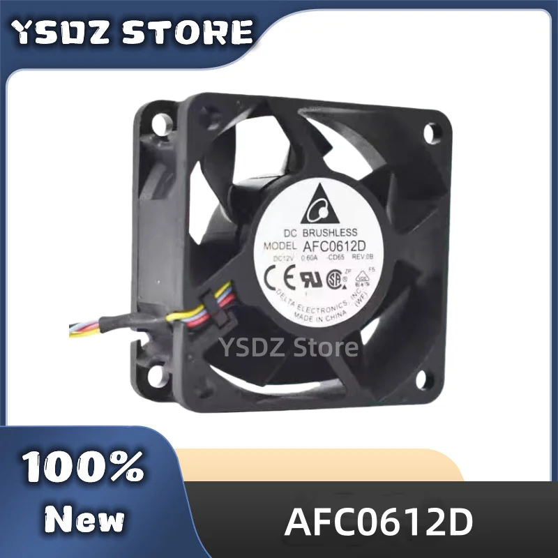 100%New AFC0612D 4-wire 60x60x25mm 12V 0.60A For DELTA Cooling fan in stock Fast Shipping
