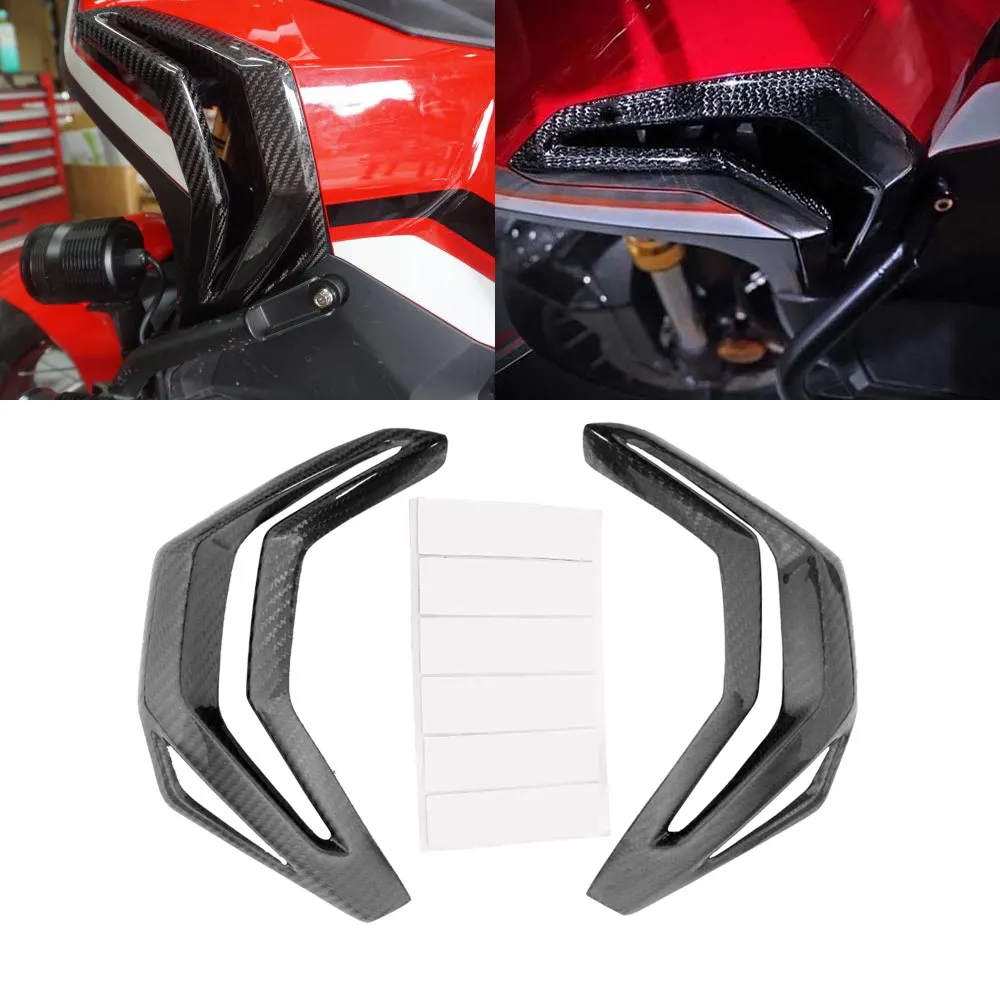 Motorcycle Air Intake Dust Cover Real Carbon Fiber For Honda XADV750 X-ADV 750 2017-2020 Side Panel Cowl Fairing Accessories