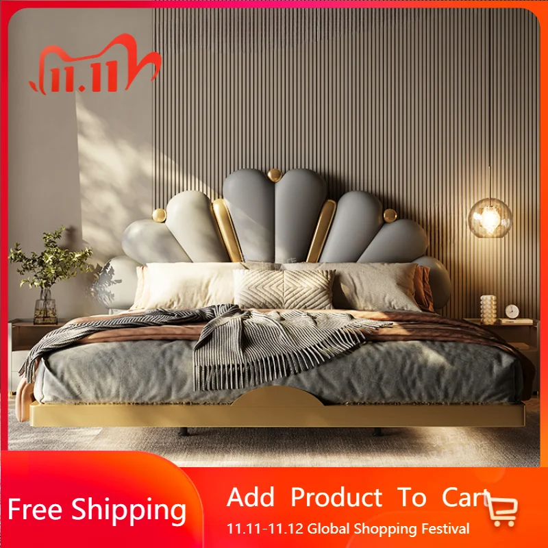 

Luxury Pretty Double Bed Girls Princess Luxury Modern Comferter Bed Loft Villa Italian Luxury Muebles Living Room Furniture