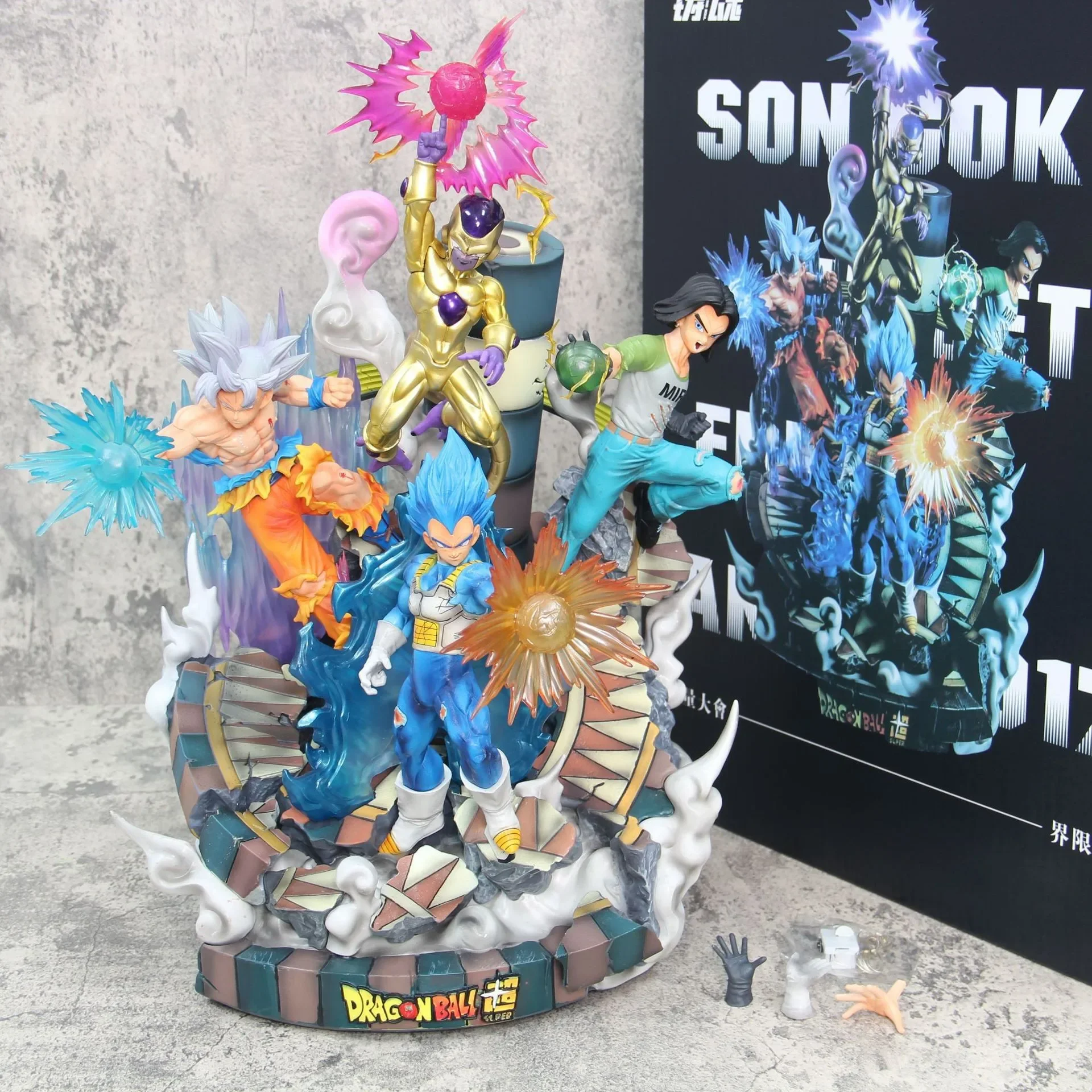 Super Large Figure Dragon Ball Soul Casting GK Power Conference Sun Wukong Vegeta Friesa No. 17 Model Ornament