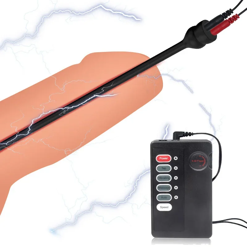 Electric Shock Urethral Dilators Penis Plug Vibrating Insertion Urethral Plug Catheter Sounds Vibrator Sex Toys for Men Adult - view 3