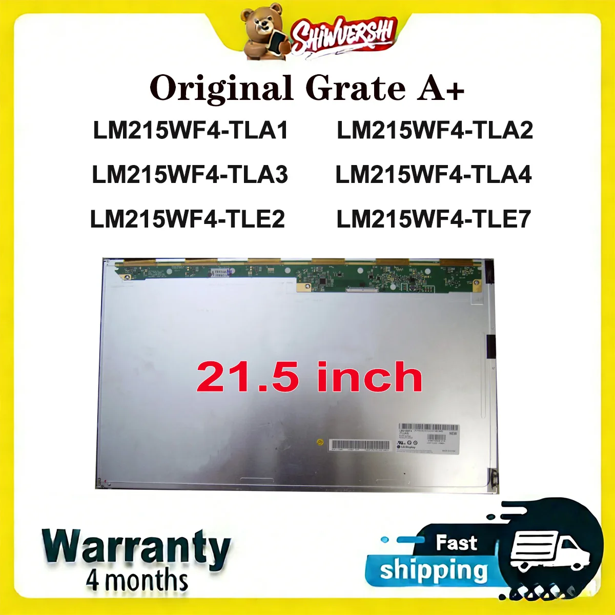 

Оригинальный новый A+ 21,5-дюймовый экран LM215WF4-TLA1 LM215WF4-TLA2 LM215WF4-TLA3LM215WF4-TLA4 LM215WF4-TLE2 LM215WF4-TLE7 1920×1080 FHD 30-контактный
