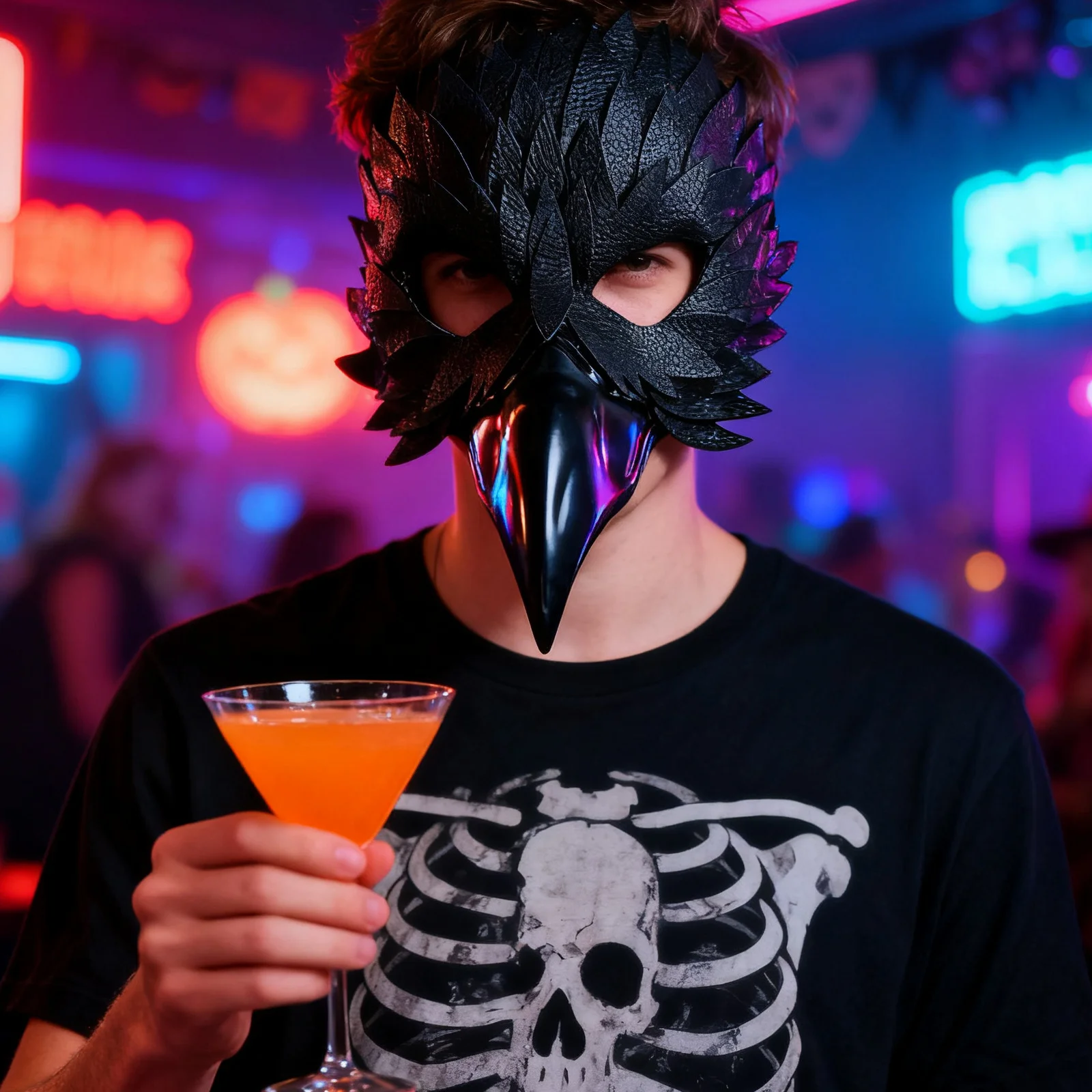 

Black Half-Face Owl Mask with - Unique Animal Eye Mask for Men Women - Masquerade Halloween Costume Party Carnival