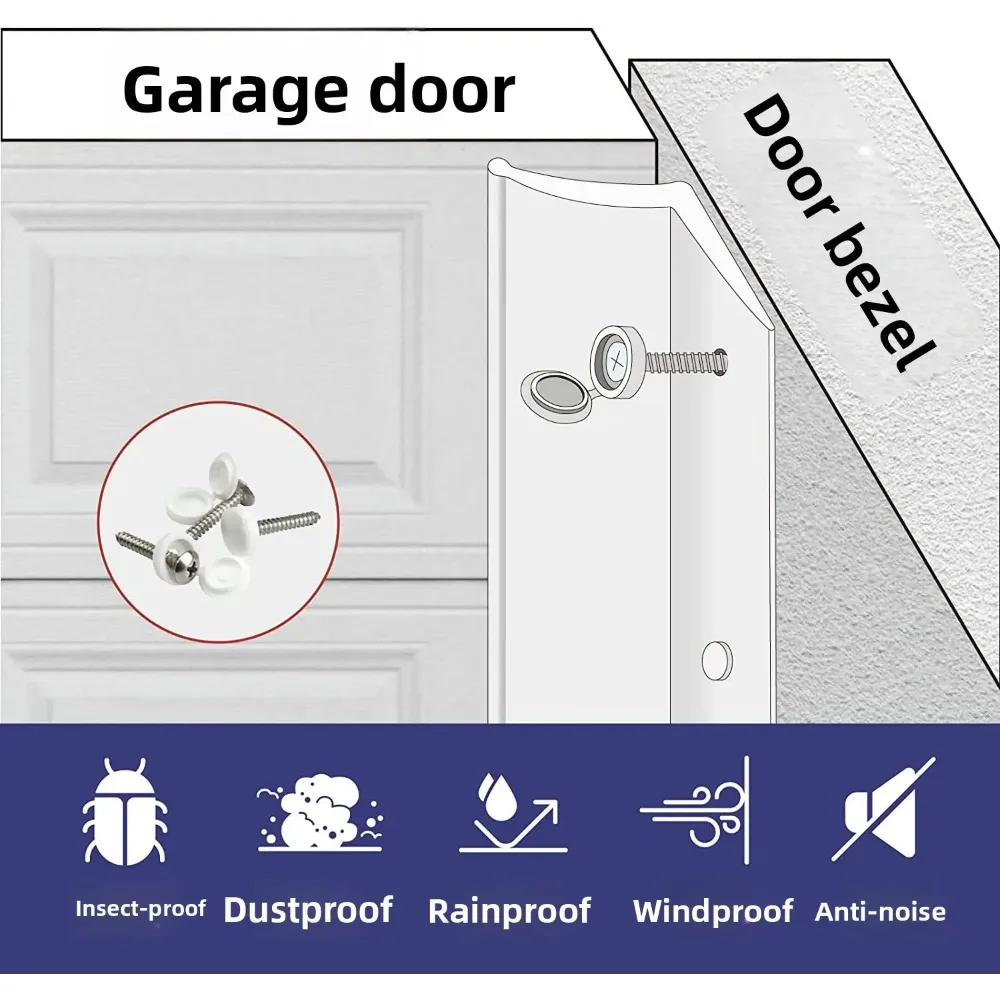 Segel Pintu Garasi, Kusen Pintu, Strip Karet Pintu Rana Rol, Sisi Atas Berperekat, Strip Karet Tahan Cuaca