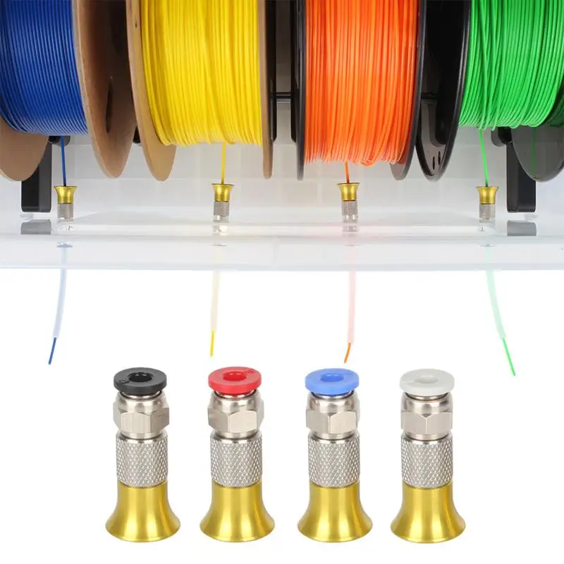 1/4PCS PC4-M6 Pneumatic Straight Connector 4*2.5mm PTFE Tube M6 Feed Fitting Coupler 3D Printer Filament Dryer Box Accessories