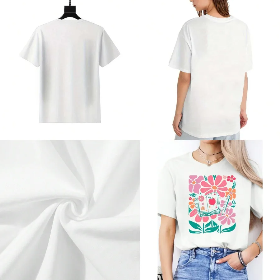 【New style】Letter Print SpringSummer Casual Round Neck Short Sleeve Sports T-Shirt For Women